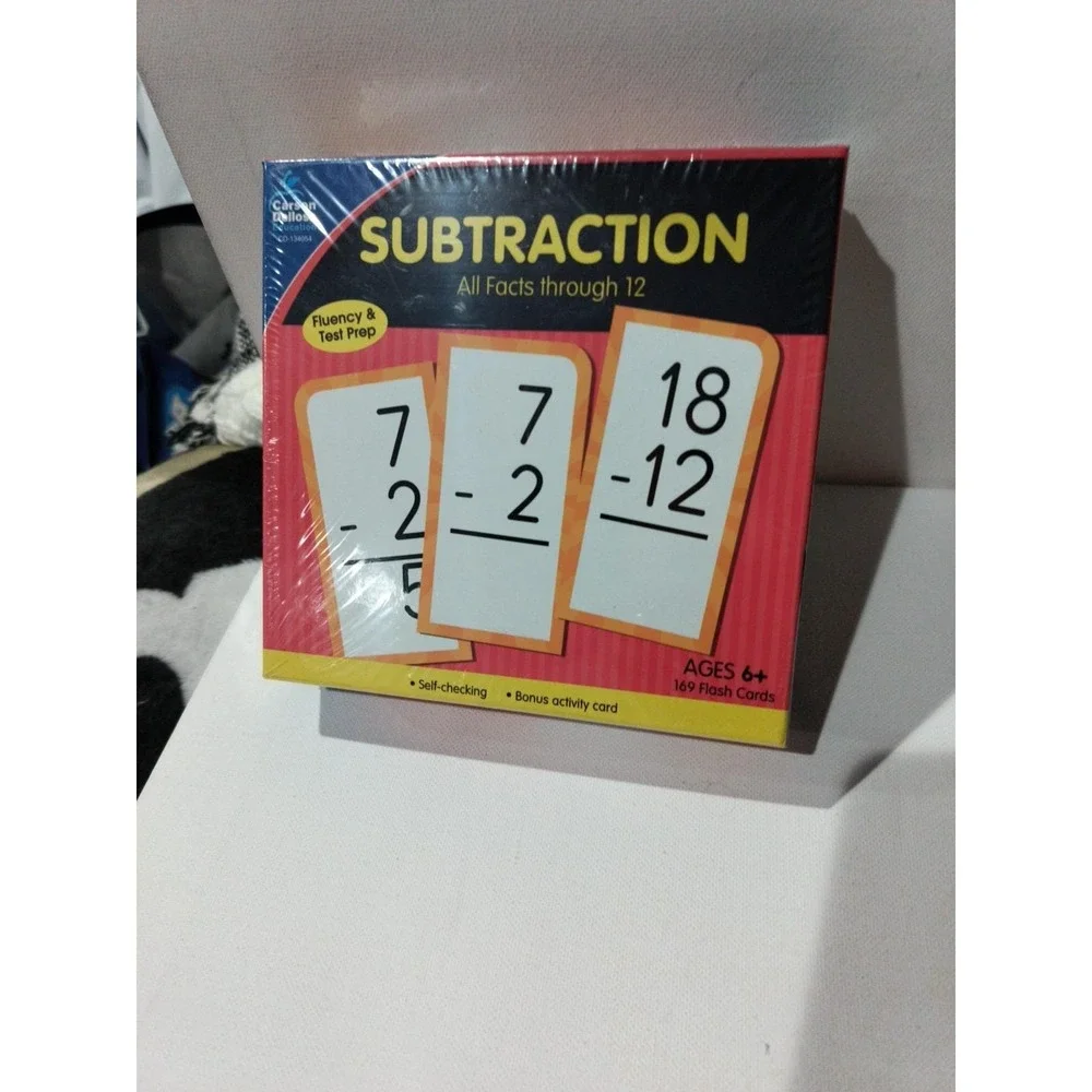 Carson-Dellosa Subtraction All Facts through 12 Flash Cards - Brand New Sealed